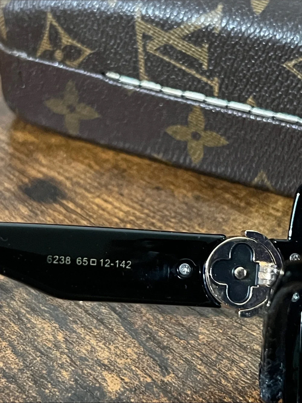 Louis Vuitton Black Sunglasses with Gold LV Medallions